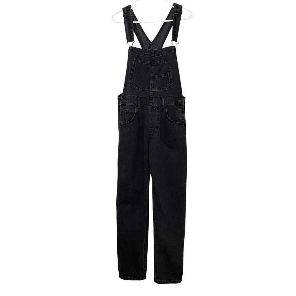 Free People We the Free Ziggy Black Denim Overalls XS 100% Cotton Classic - Picture 5 of 16